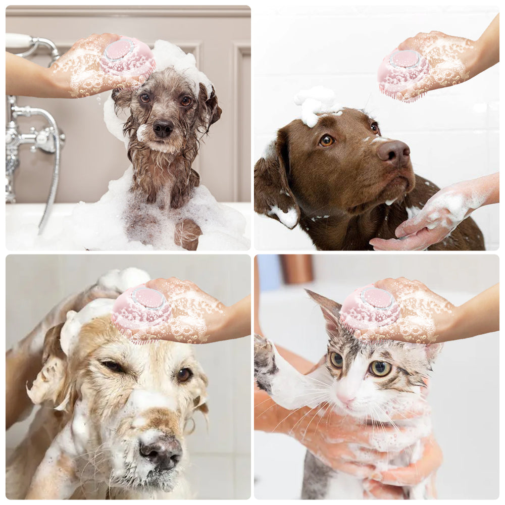 Hunde Massage Shampoo Børste.