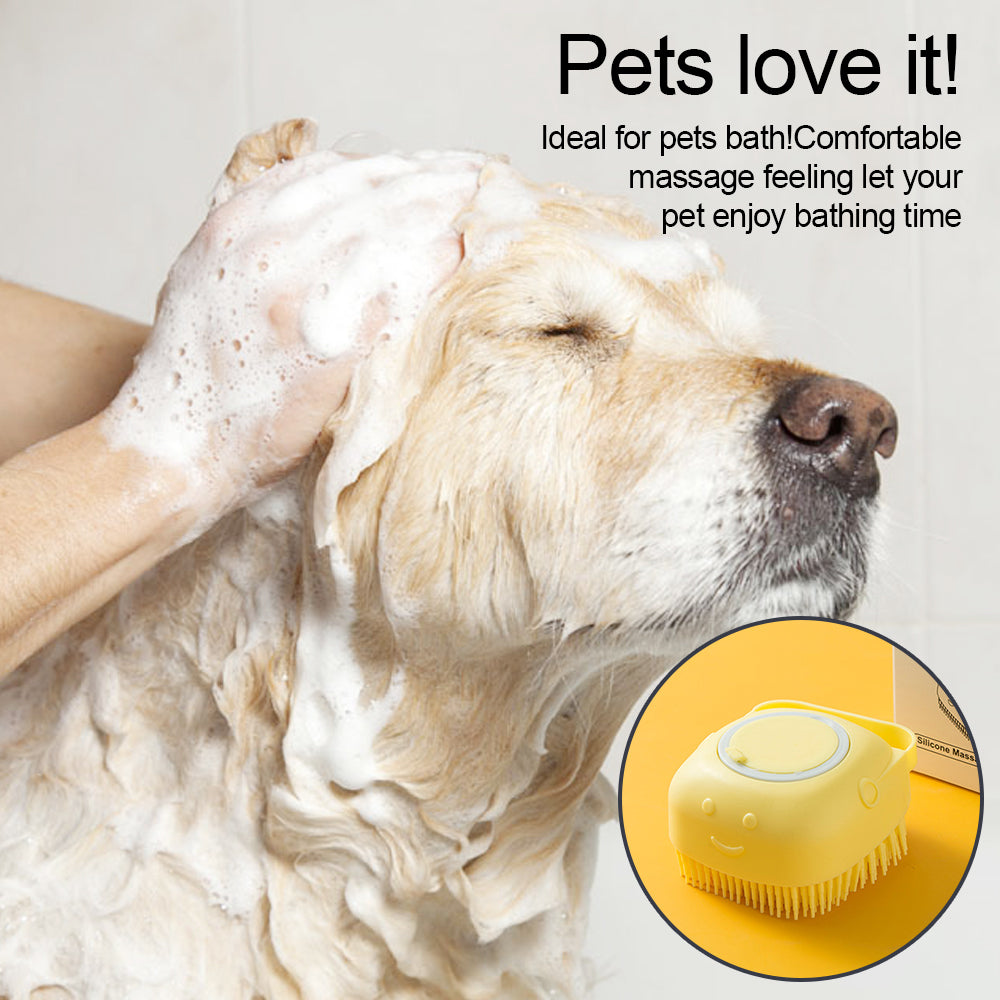 Hunde Massage Shampoo Børste.